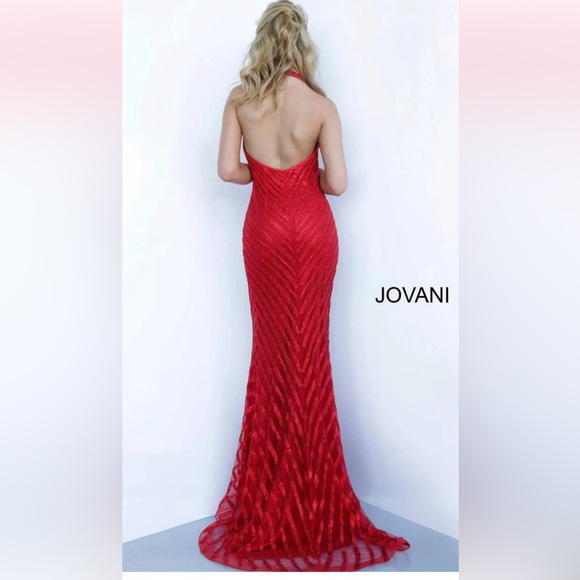 Jovani 00399A red gown $690 retail. - Picture 3 of 10